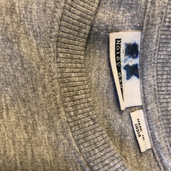 Noisy May Grey Long Sleeve Shirt - Picture 3 of 4